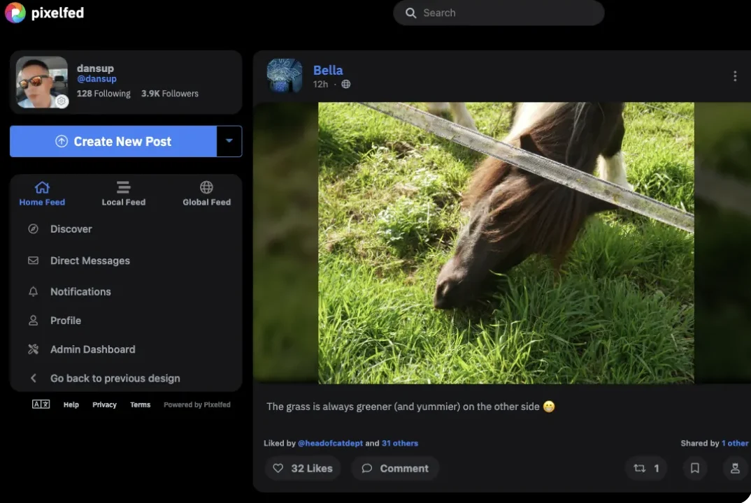 Pixelfed - децентрализованная альтернатива Instagram*