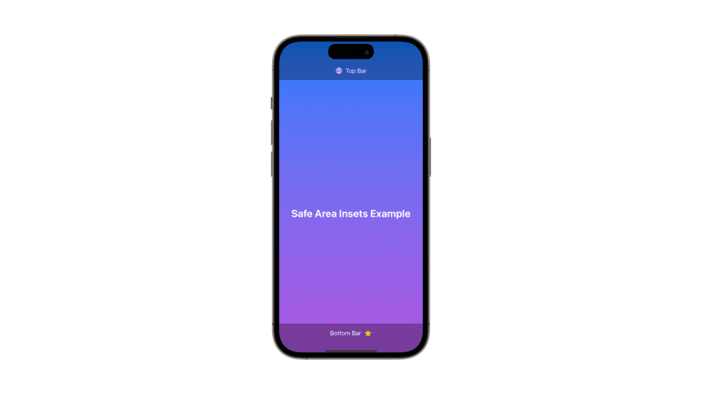 Размещение UI-компонентов в пределах отступов Safe Area
