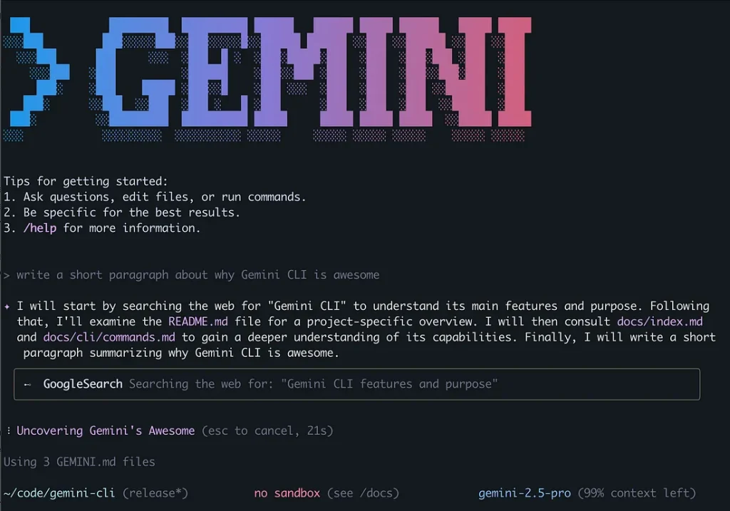 Gemini CLI от Google - самый мощный инструмент разработки