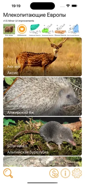 Млекопитающие животные Европы