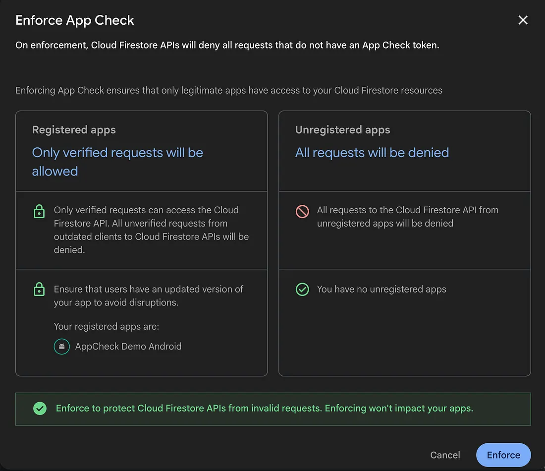 Firebase App Check с Play Integrity API в Android