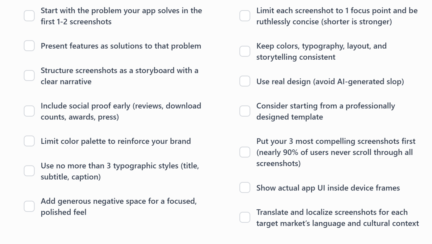 Шпаргалка по дизайну скриншотов для App Store (2026)